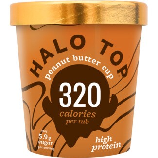 Halo Top Gelado de Manteiga de Amendoim embalagem 473 ml