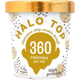 Halo Top Gelado de Bolacha com Pepitas de Chocolate embalagem 473 ml