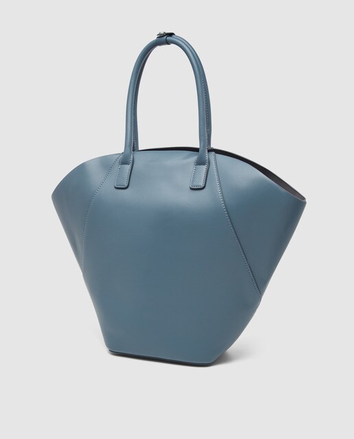 Bolso shopper El Corte Inglés en azul con bolsillos interiores