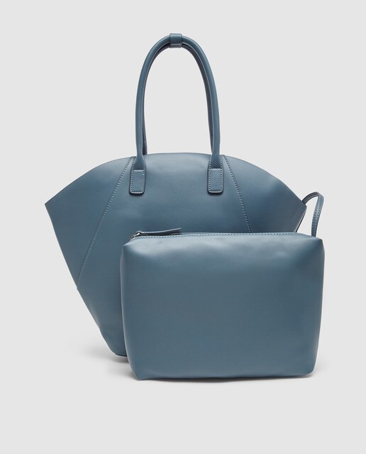 Bolso shopper El Corte Inglés en azul con bolsillos interiores