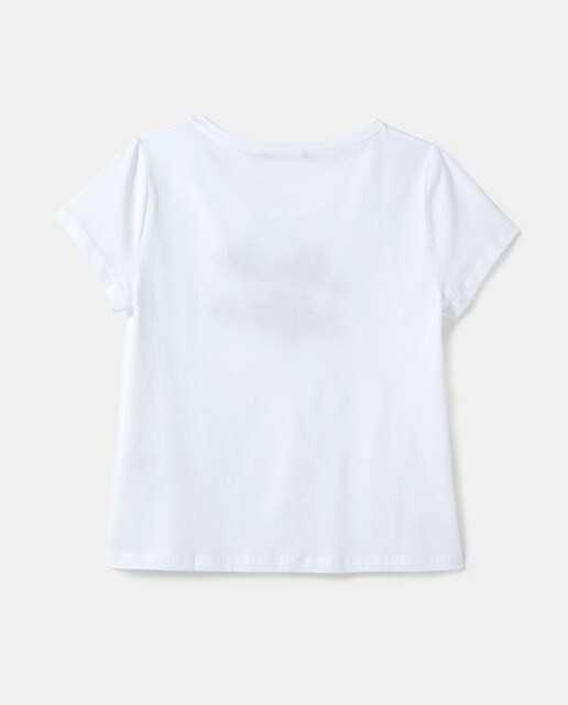 Camiseta de mujer 100% algodón con mensaje delantero