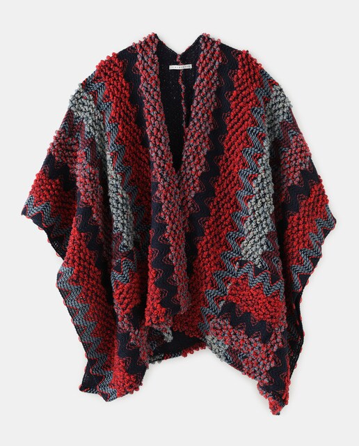 Pocho estampado de malha grossa
