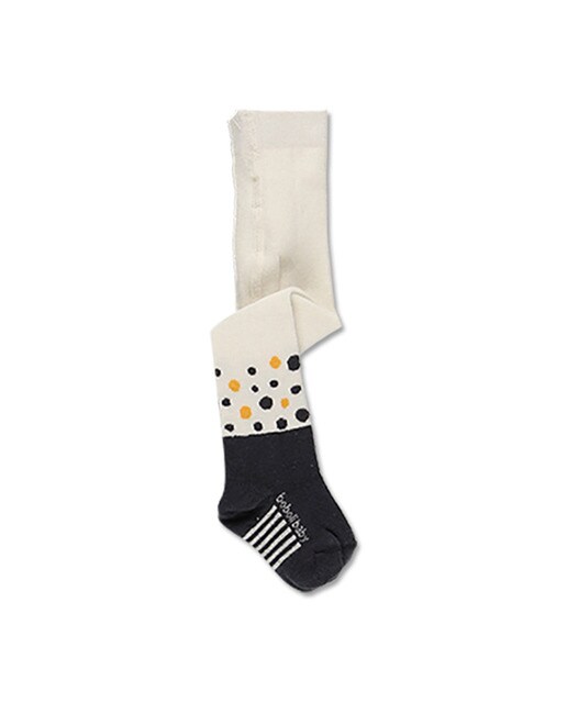 Collants às bolinhas branco químico de bebé