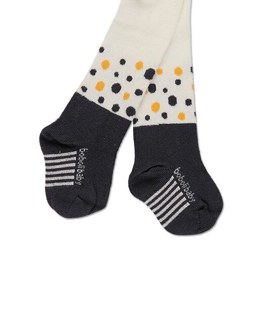 Collants às bolinhas branco químico de bebé