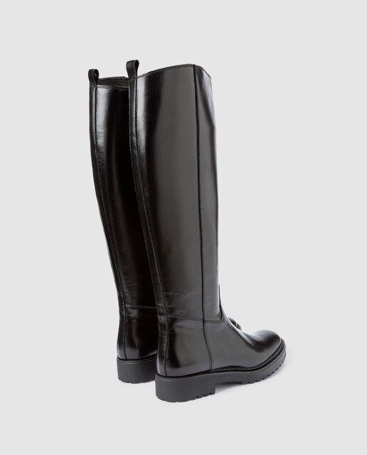 Botas de mulher Luis Gonzalo de pele em preto