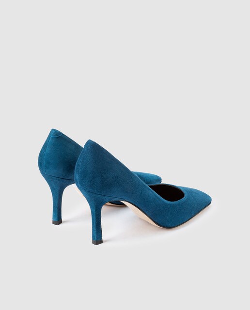 Zapatos de salón de mujer Gloria Ortiz de piel en color azul