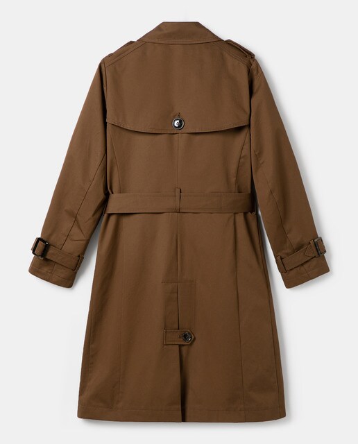 Gabardina clásica de mujer en color liso