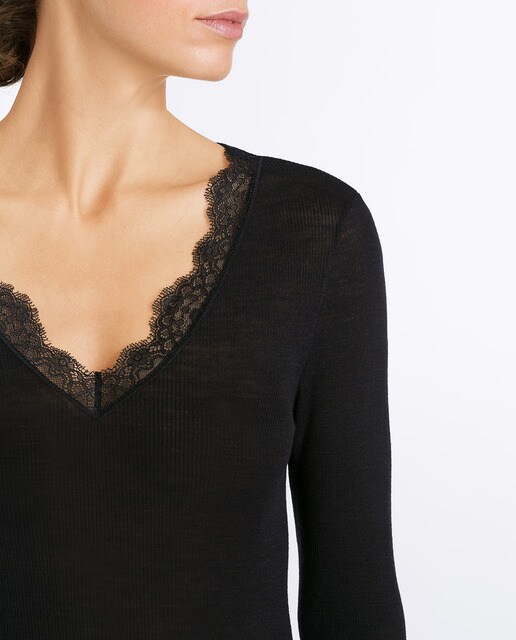 Camiseta Woolen Lace con manga larga