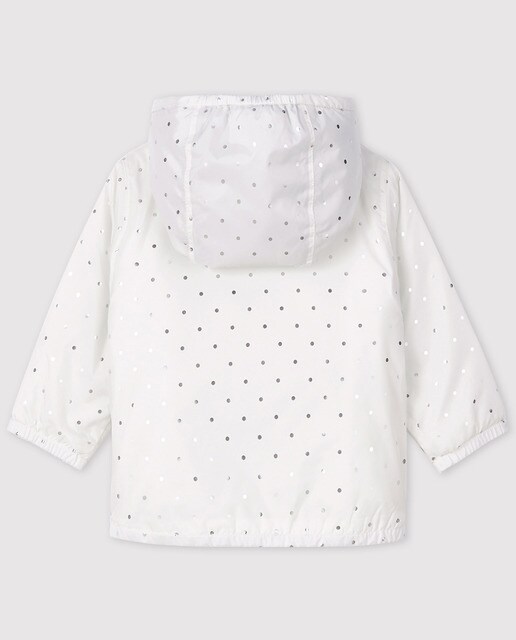 Parka estampada branca de bebé