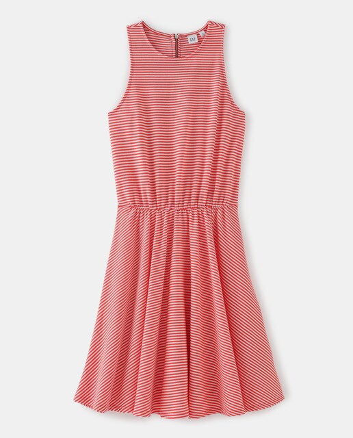 Vestido curto às riscas