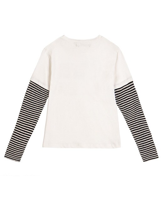 T-shirt comprida com manga dupla