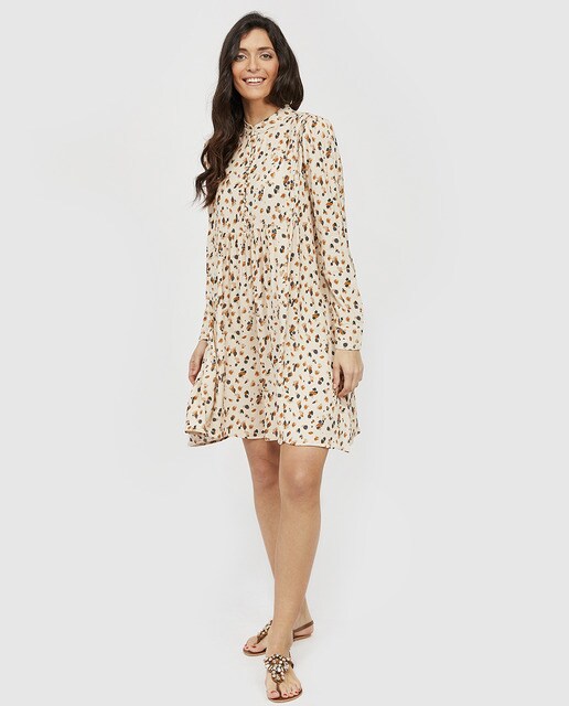Vestido estampado curto