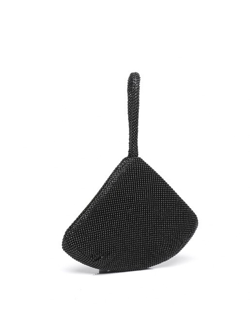 Bolso de mano de fiesta Abbacino en negro con material fantasía