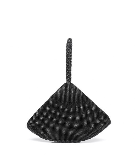 Bolso de mano de fiesta Abbacino en negro con material fantasía