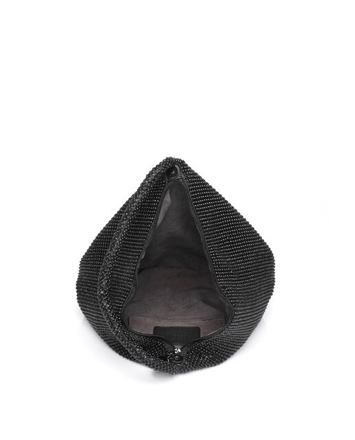 Bolso de mano de fiesta Abbacino en negro con material fantasía