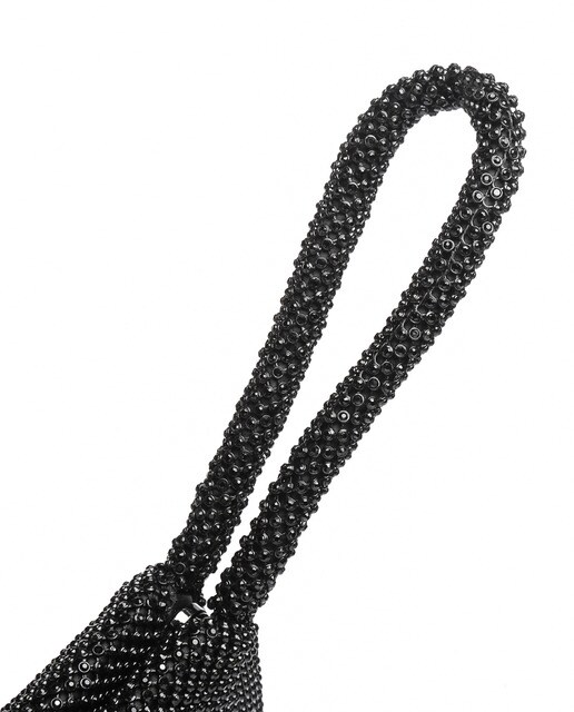 Bolso de mano de fiesta Abbacino en negro con material fantasía