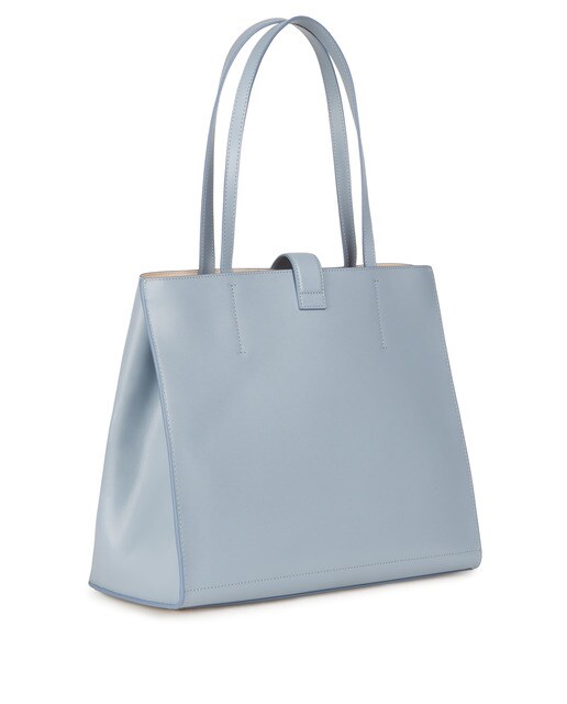 Tote grande Furla Sofia de piel en azul claro con apoyos metálicos
