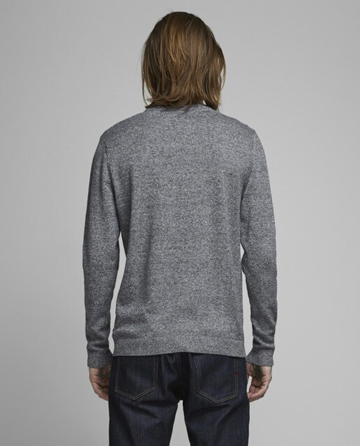 Jersey de hombre Jack & Jones azul con cuello caja