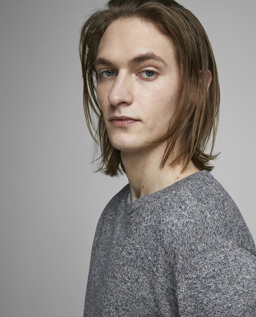 Jersey de hombre Jack & Jones azul con cuello caja
