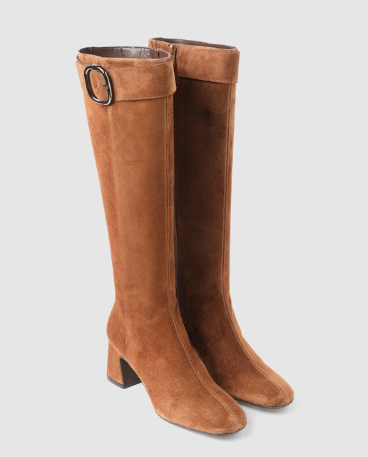Botas de mujer Gloria Ortiz de piel en color marrón