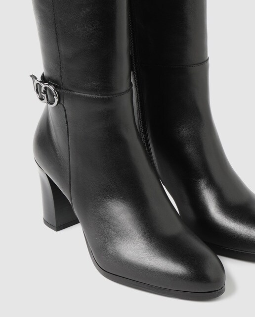 Botas de mujer Gloria Ortiz de piel en color negro