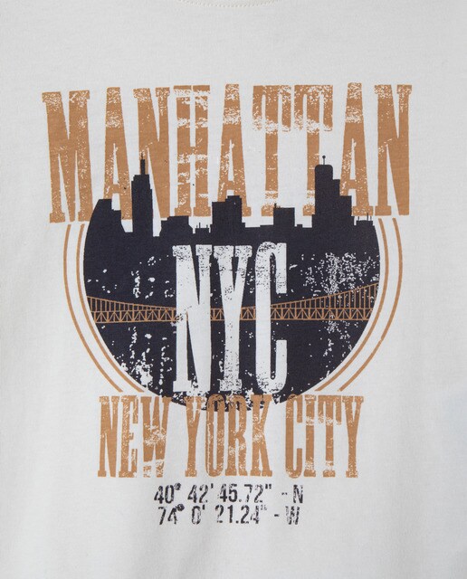 T-shirt cru ''Manhattan NYC''