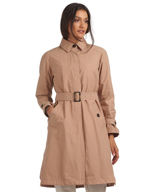 Gabardina de nylon de mujer con forro estampado