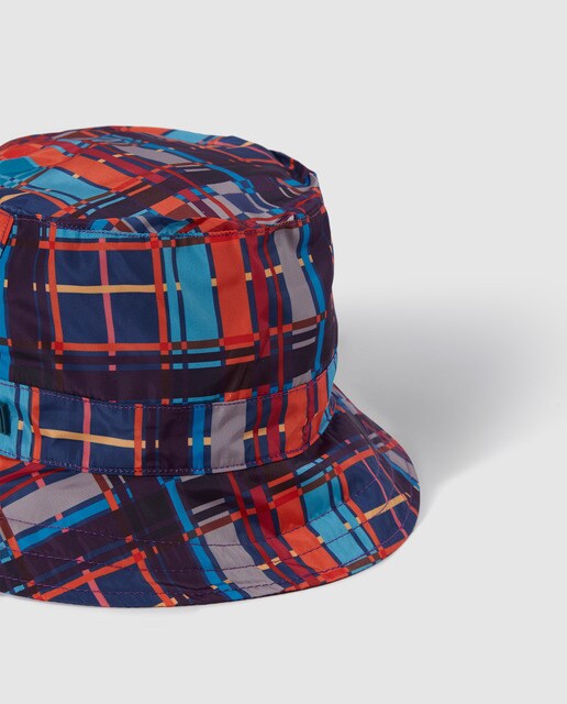 Gorro de lluvia de mujer Jo & Mr. Joe con estampado de cuadros multicolor