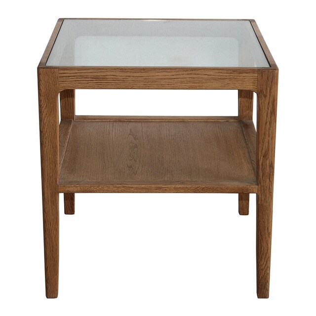 Mesa auxiliar de olmo y cristal Mica El Corte Inglés