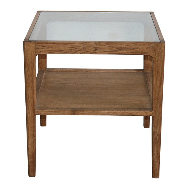 Mesa auxiliar de olmo y cristal Mica El Corte Inglés