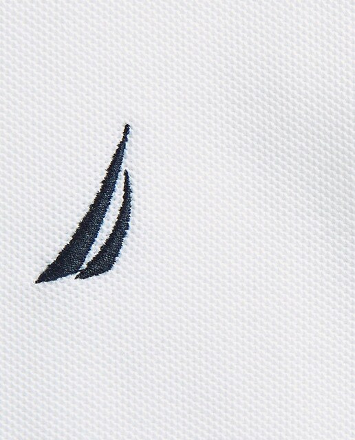 Polo piqué de hombre Nautica blanco de manga corta