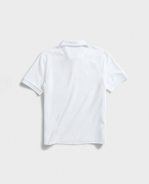 Polo piqué de hombre Nautica blanco de manga corta