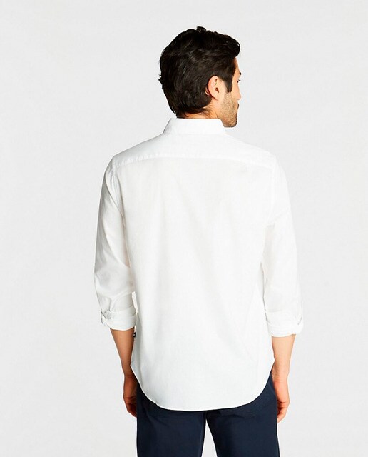 Camisa de hombre Nautica classic lisa blanca
