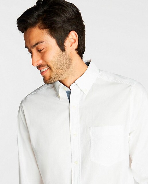Camisa de hombre Nautica classic lisa blanca