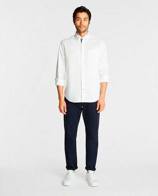 Camisa de hombre Nautica classic lisa blanca