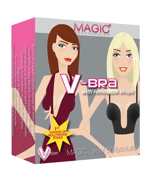 Soutien V-Bra Collection MAGIC Bodyfashion tipo top sem aro com decote largo