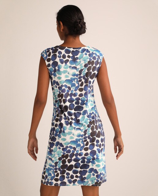 Vestido com estampado de pedras