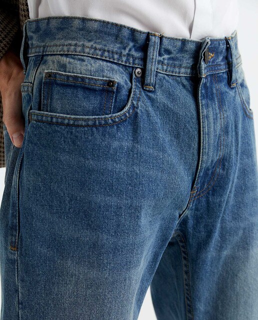 Jeans regular azuis de homem