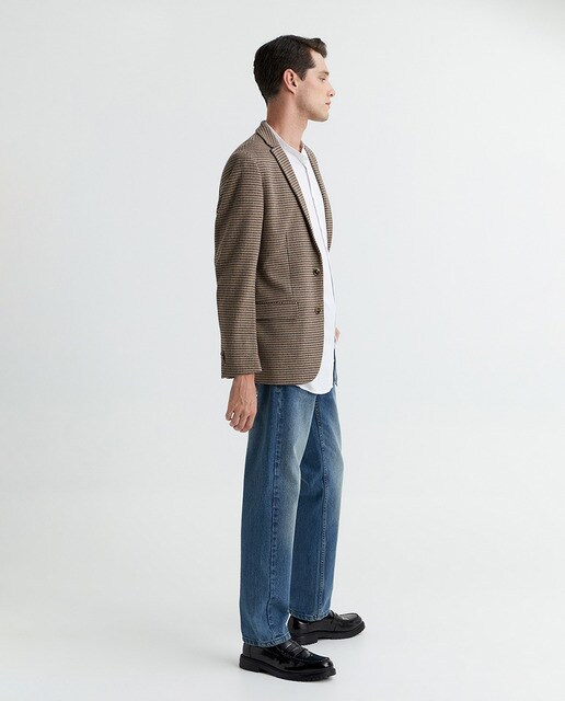 Jeans regular azuis de homem