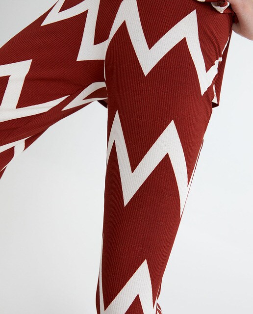 Pantalón largo de mujer zigzag