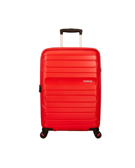Trolley médio expansível SUNSIDE rígido vermelho, com capacidade até 83,5 L