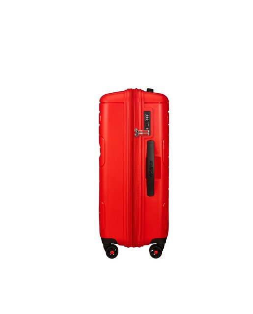 Trolley médio expansível SUNSIDE rígido vermelho, com capacidade até 83,5 L
