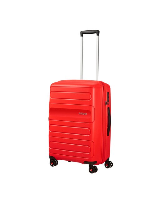 Trolley médio expansível SUNSIDE rígido vermelho, com capacidade até 83,5 L
