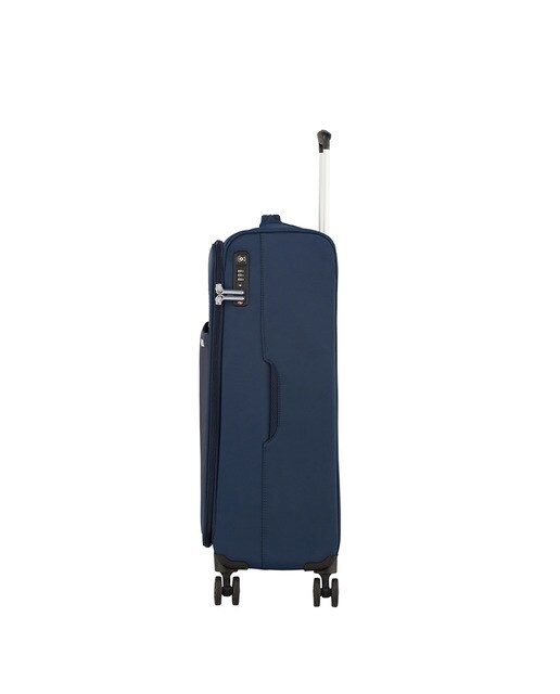 Trolley médio LITERAY flexível azul-marinho, com capacidade para 75 L
