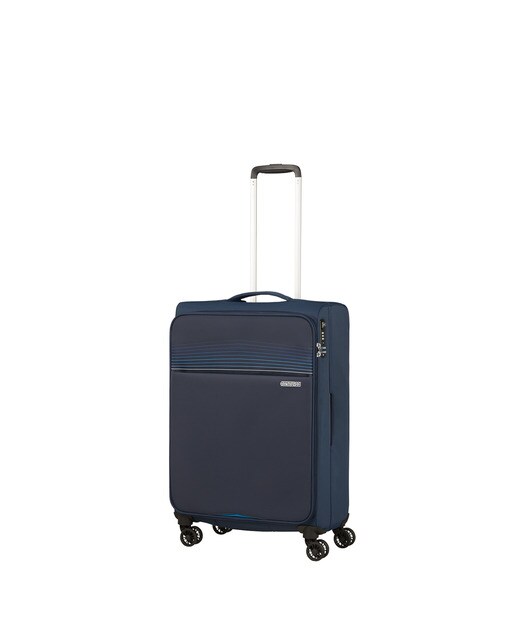 Trolley médio LITERAY flexível azul-marinho, com capacidade para 75 L