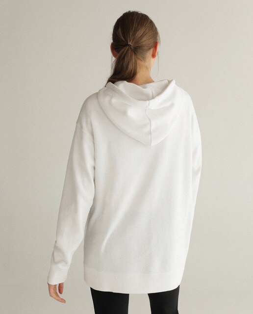 Sweatshirt com estampado à frente e capuz