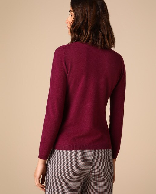 Jersey de mujer 100% cashmere con cuello alto