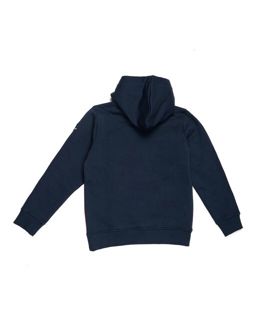 Sweatshirt de rapaz bicolor com capuz