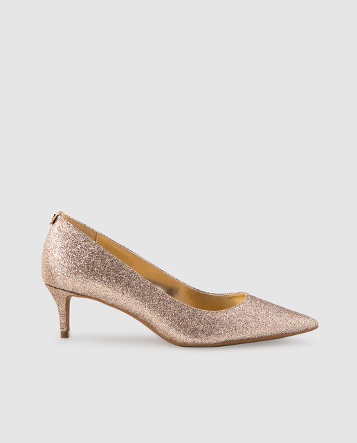 Zapatos de salón de mujer Michael Michael Kors en glitter oro
