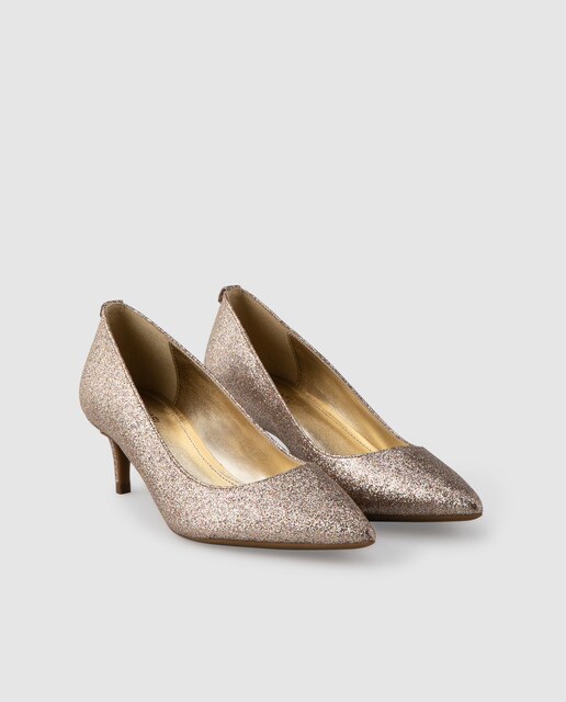 Zapatos de salón de mujer Michael Michael Kors en glitter oro